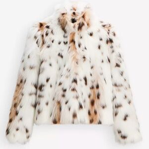 Zara Faux Fur leopard print jacket